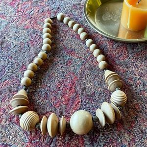 Wood-beaded Choker